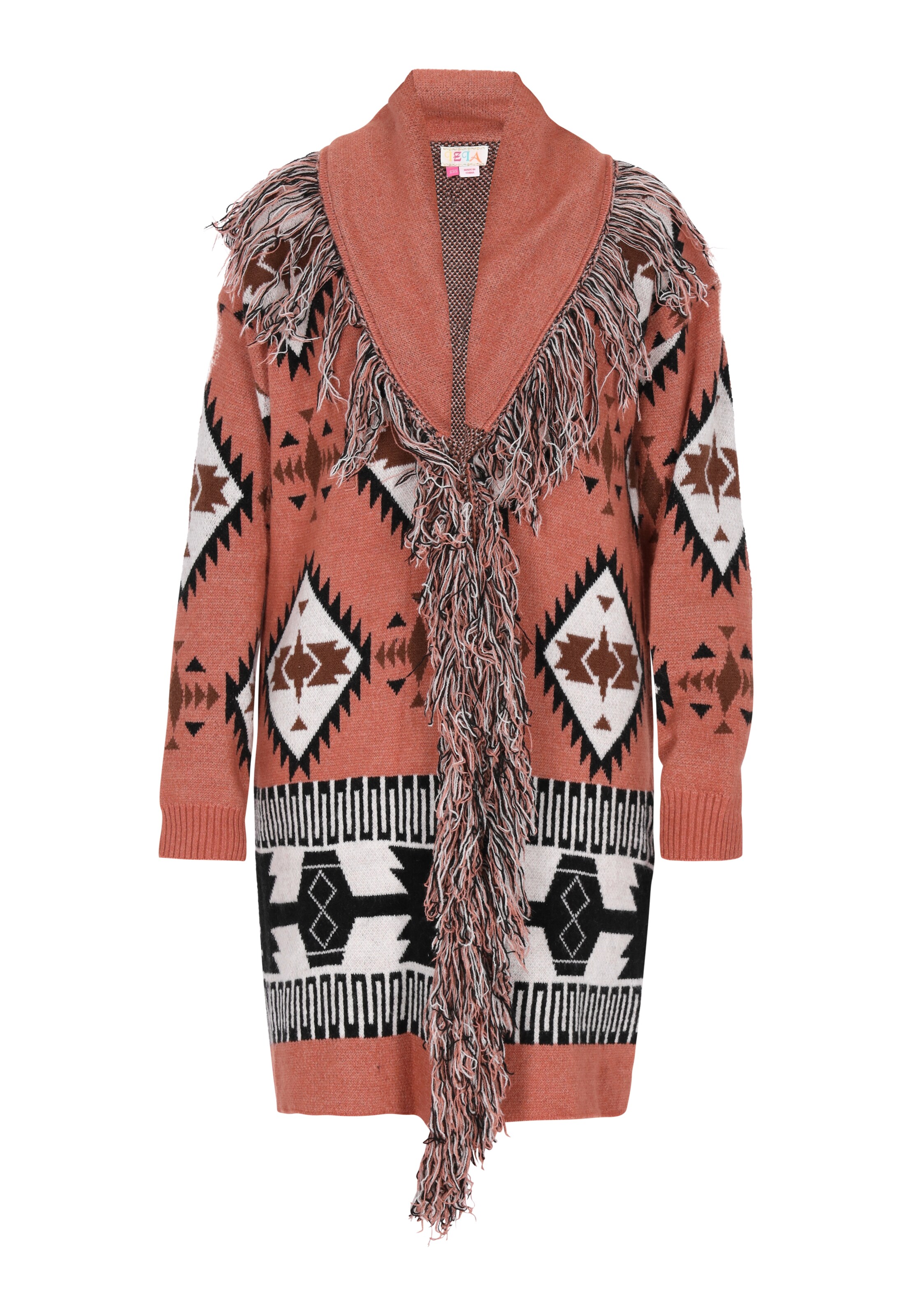 IZIA Knit cardigan in Brown: front