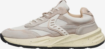Baskets basses 'CLUB22.' Voile blanche en beige : devant