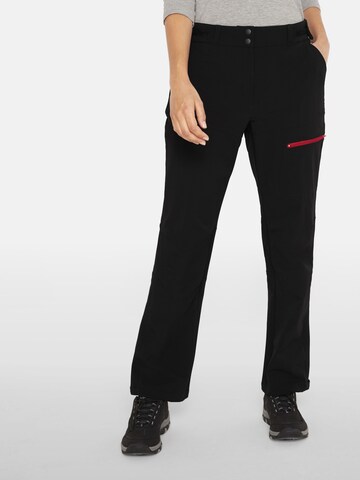 Regular Pantaloni sport de la bonprix pe negru: față