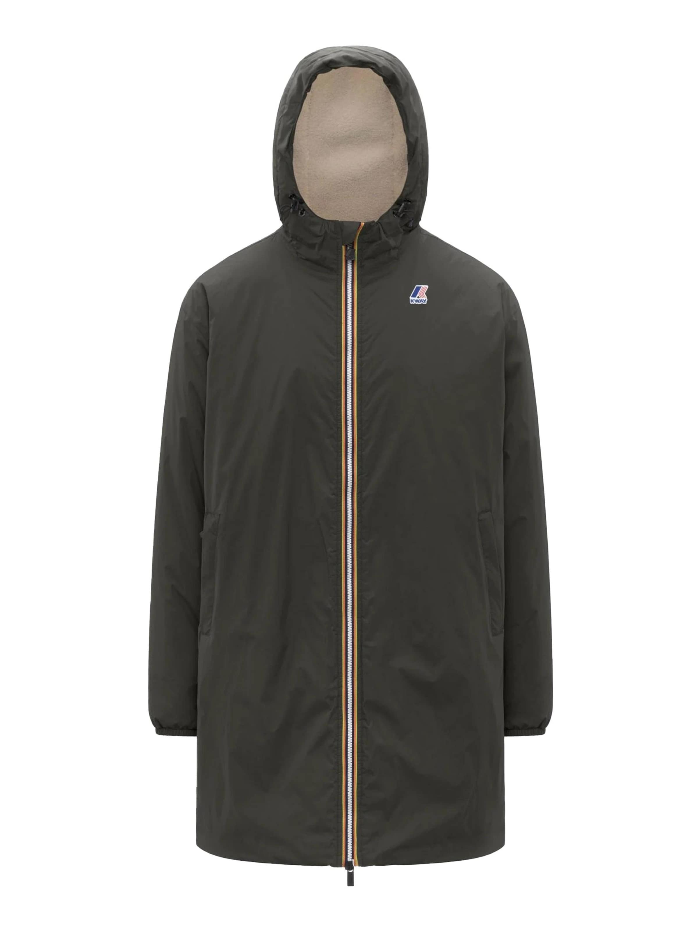 K-Way Winterjas 'LE VRAI 4.0 EIFFEL EAST ORSETTO GIUBBINO' in Groen: voorkant