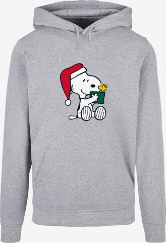 Merchcode Sweatshirt ' Peanuts Snoopy and Woodstock' in Grijs: voorkant