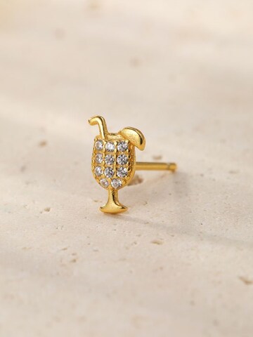 Hey Happiness - Pendientes 'Cheers Charm' en oro