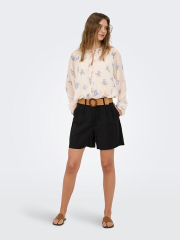 ONLY Regular Pleat-Front Pants 'ONLIbiza' in Black