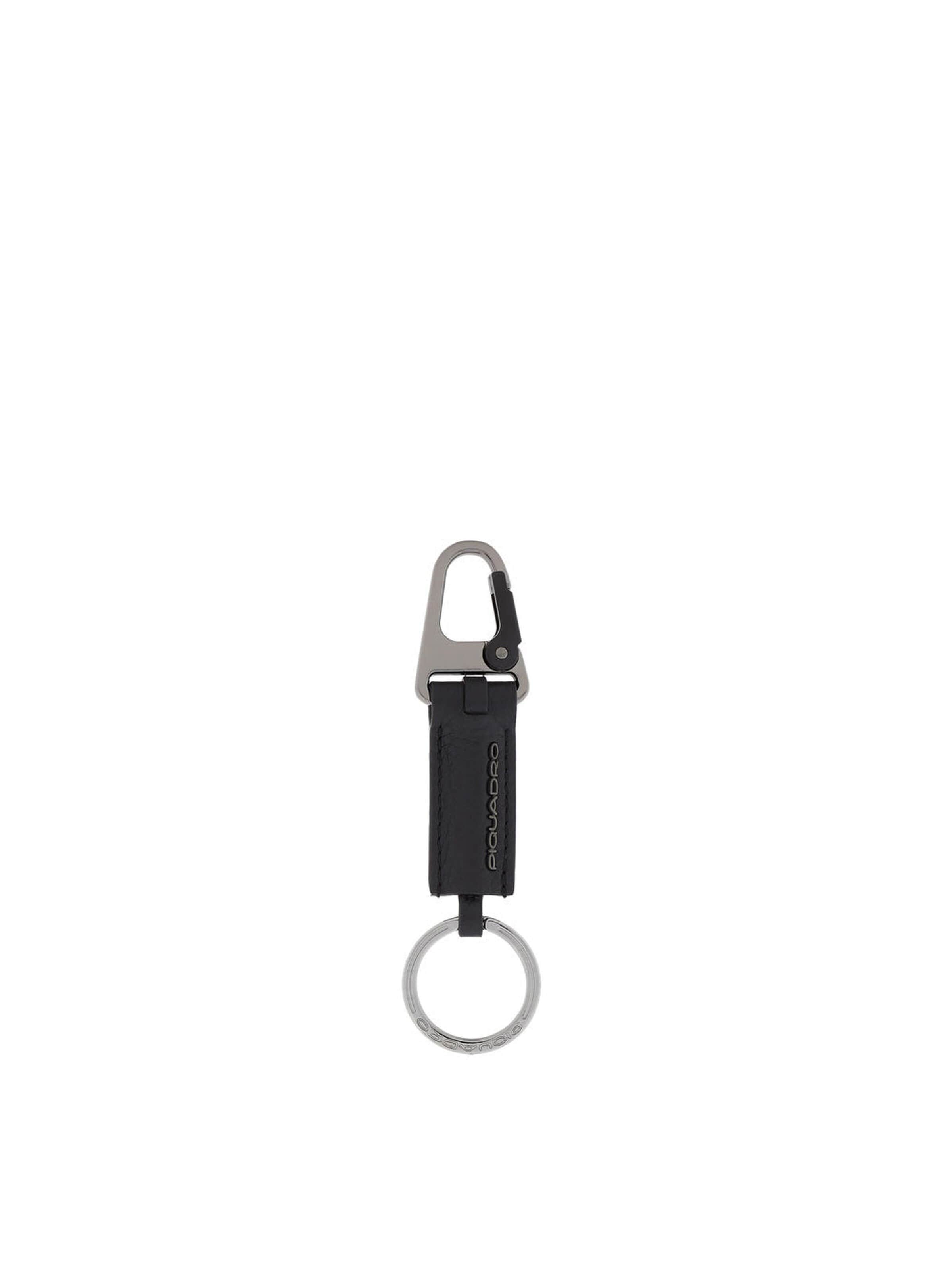 Piquadro Sleutelhanger in Zwart: voorkant
