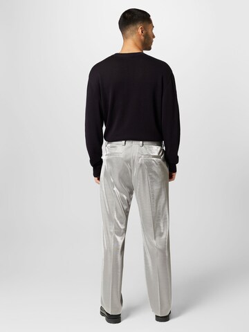 HUGO Normalny krój Spodnie w kant 'Teagan' w kolorze szary