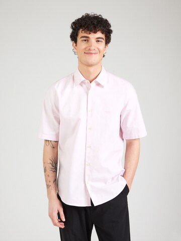Coupe regular Chemise 'Rash' BOSS en rose : devant