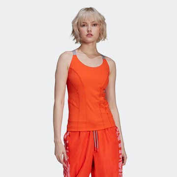 Sport top de la ADIDAS BY STELLA MCCARTNEY pe portocaliu: față