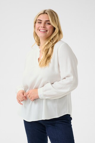KAFFE CURVE - Blusa 'KCMolly' em branco: frente