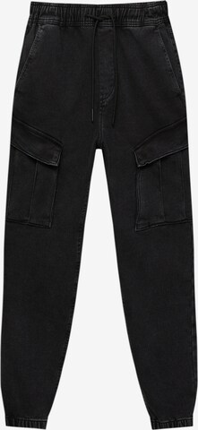 Jeans cargo Pull&Bear en noir : devant