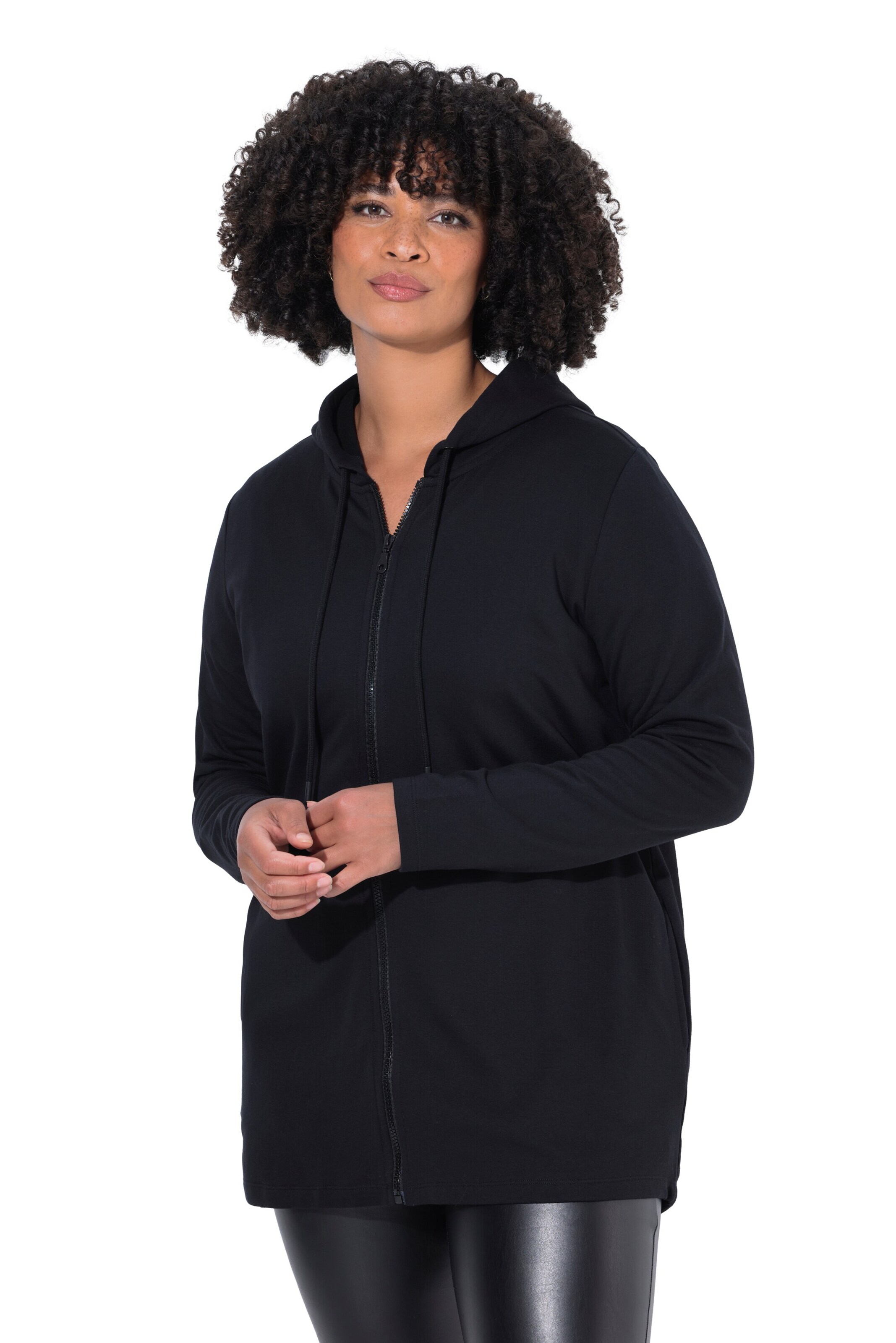 Angel of Style Sweat jacket in Black: front
