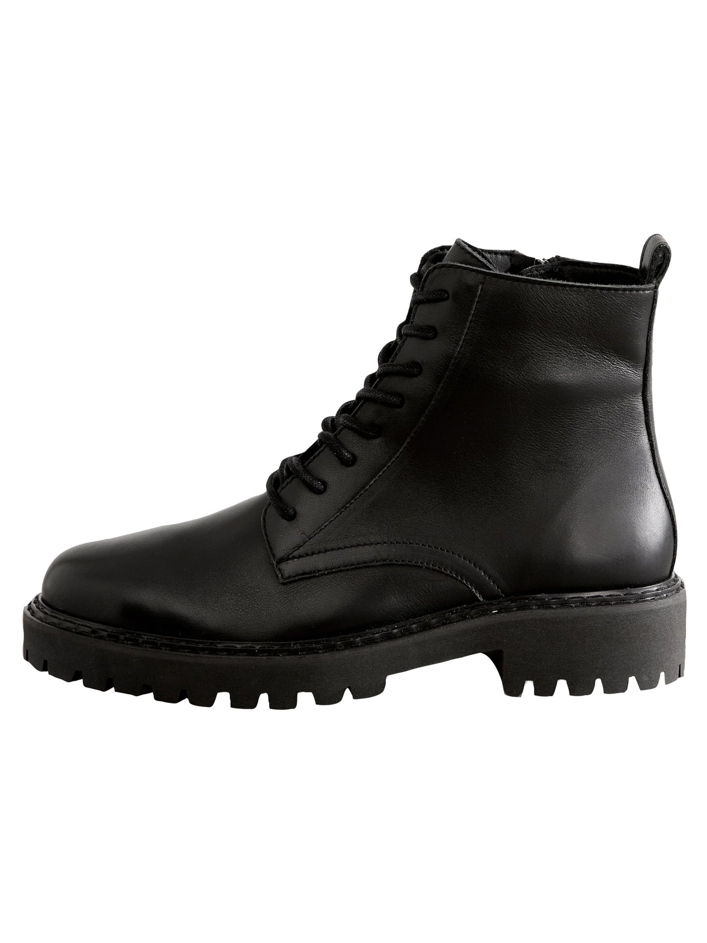 Next Lace-up bootie in Black: front