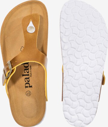 Palado T-Bar Sandals 'Kos' in Gold