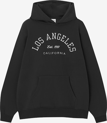 Pull&Bear Sweatshirt in Schwarz: predná strana