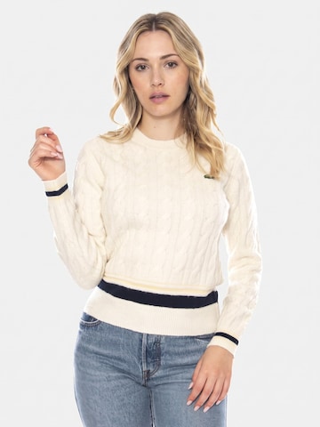 LACOSTE Pullover‌‌‌‌‌‌‌ in Weiß: Vorderseite