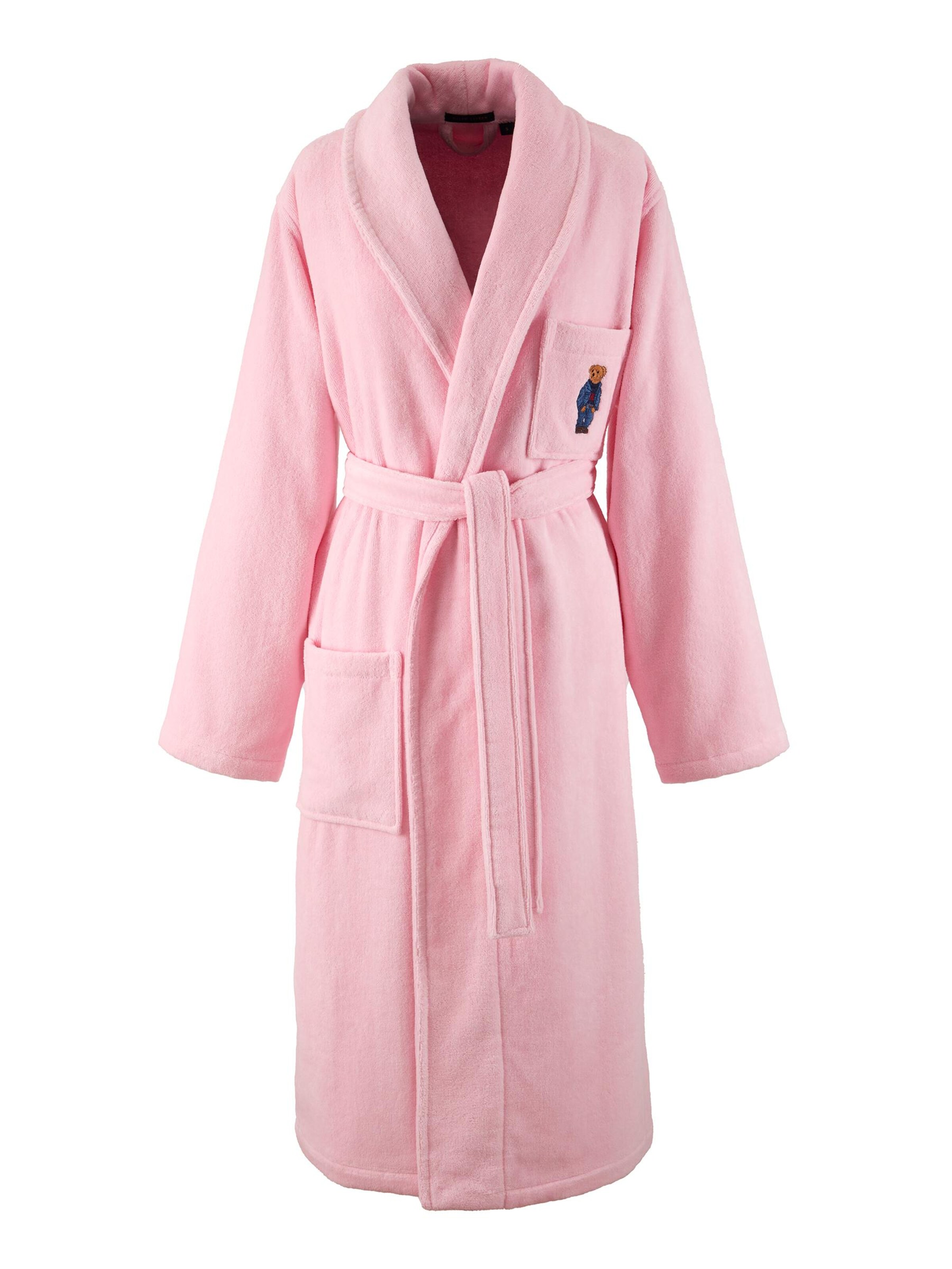 Ralph Lauren Home Long Bathrobe 'DENIMBEAR' in Pink: front