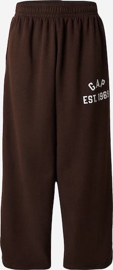 GAP Calças em castanho escuro / branco, Vista do artigo