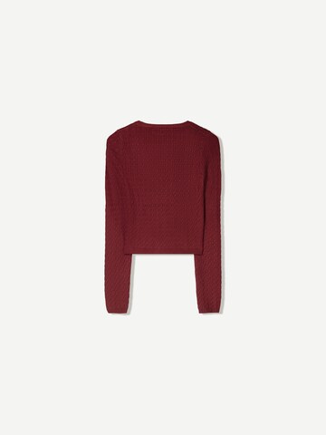 Pull-over Bershka en rouge