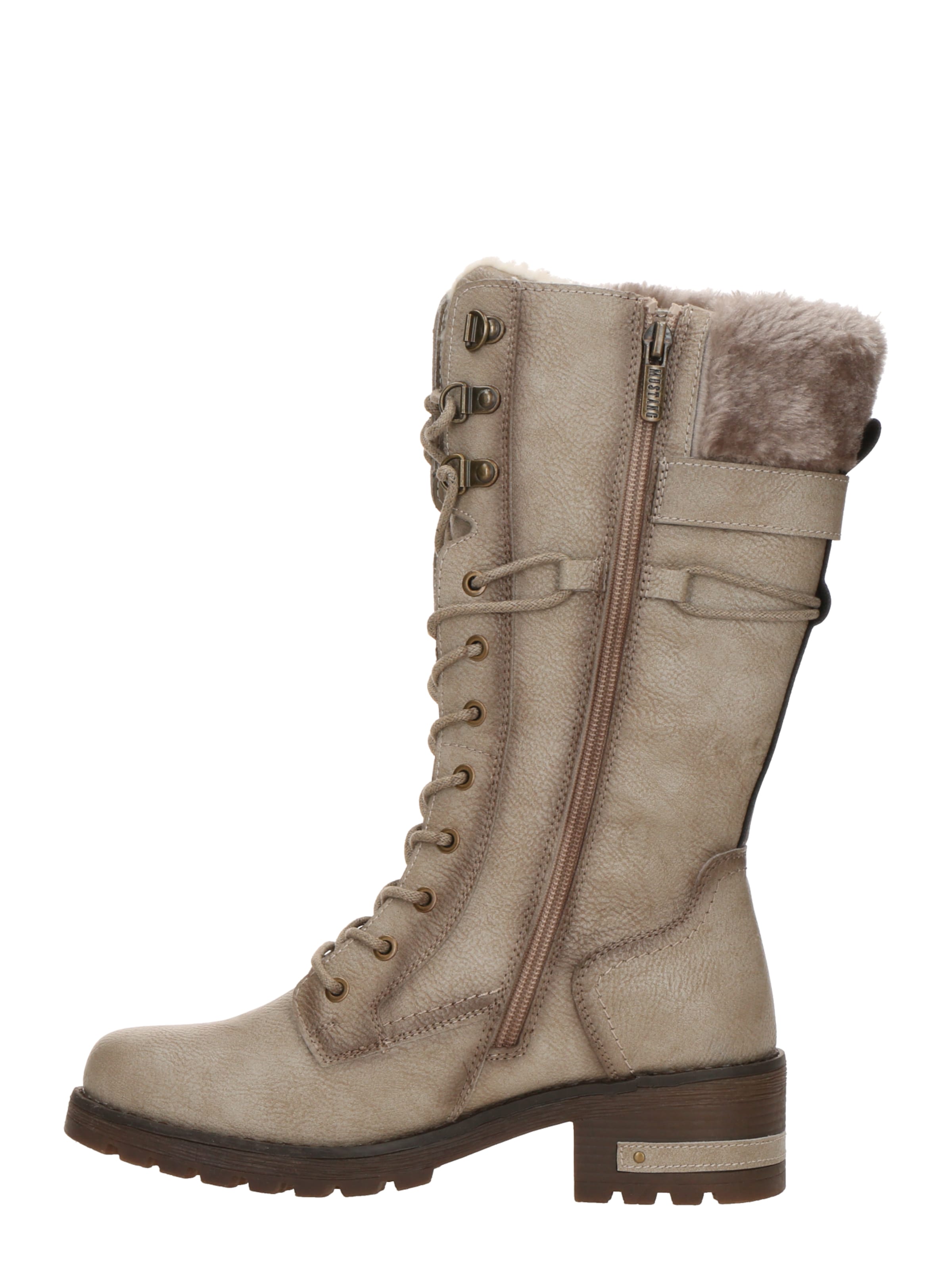 Stivale stringato di MUSTANG in beige: frontale