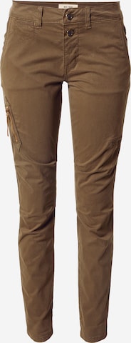 MOS MOSH Slim fit Trousers in Brown: front