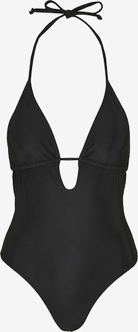 Urban Classics Triangle Swimsuit in Black: front