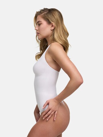 Body modellante 'Neckholder Shapewear mit String' di cfab (formerly creamy fabrics) in bianco