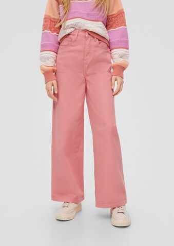 s.Oliver Wide leg Jeans in Pink: front
