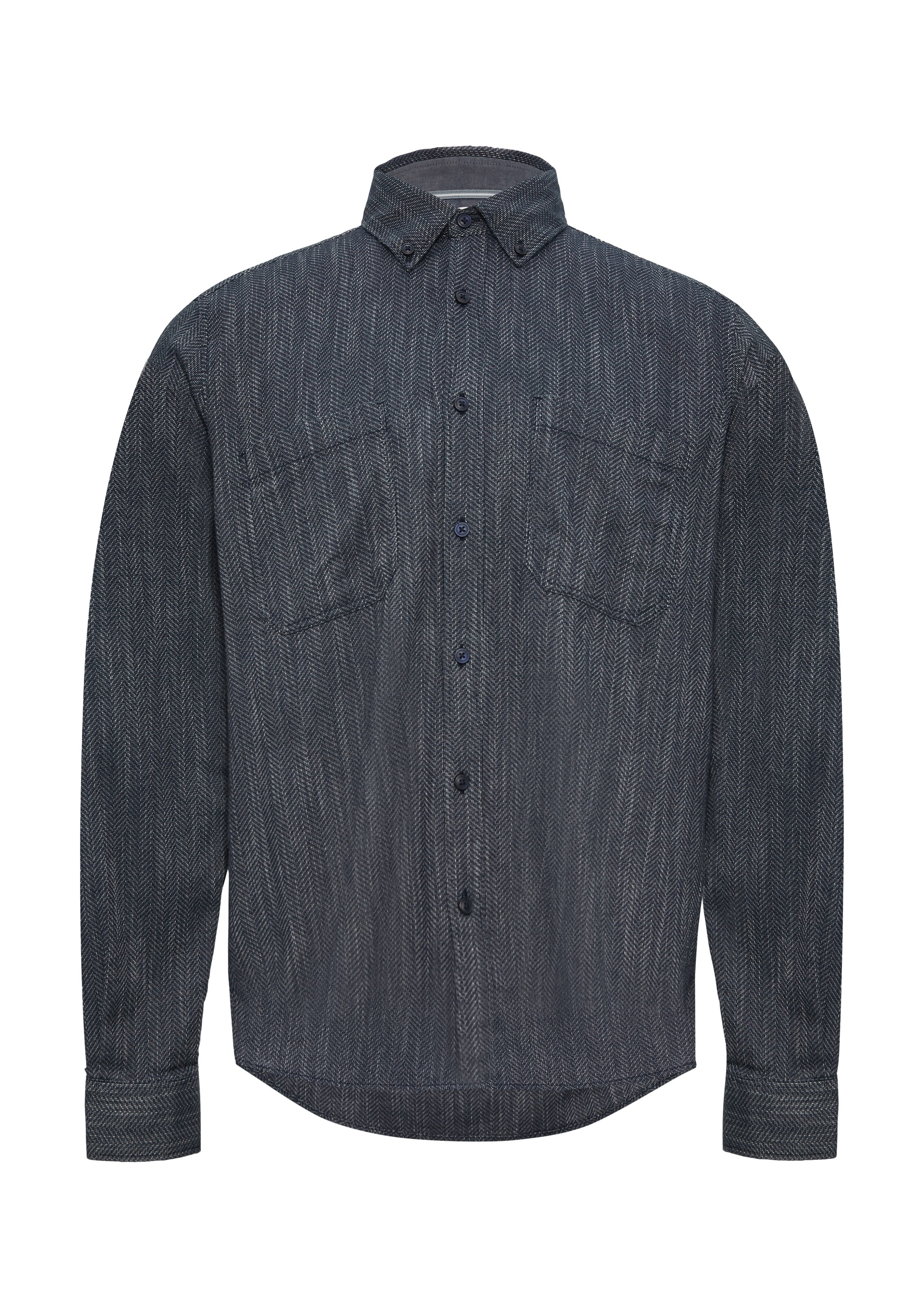 s.Oliver Button Up Shirt in Blue: front