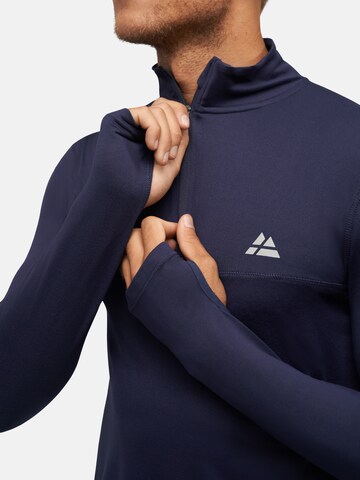 DANISH ENDURANCE Lamgarmshirt 'Half Zip' in Blau