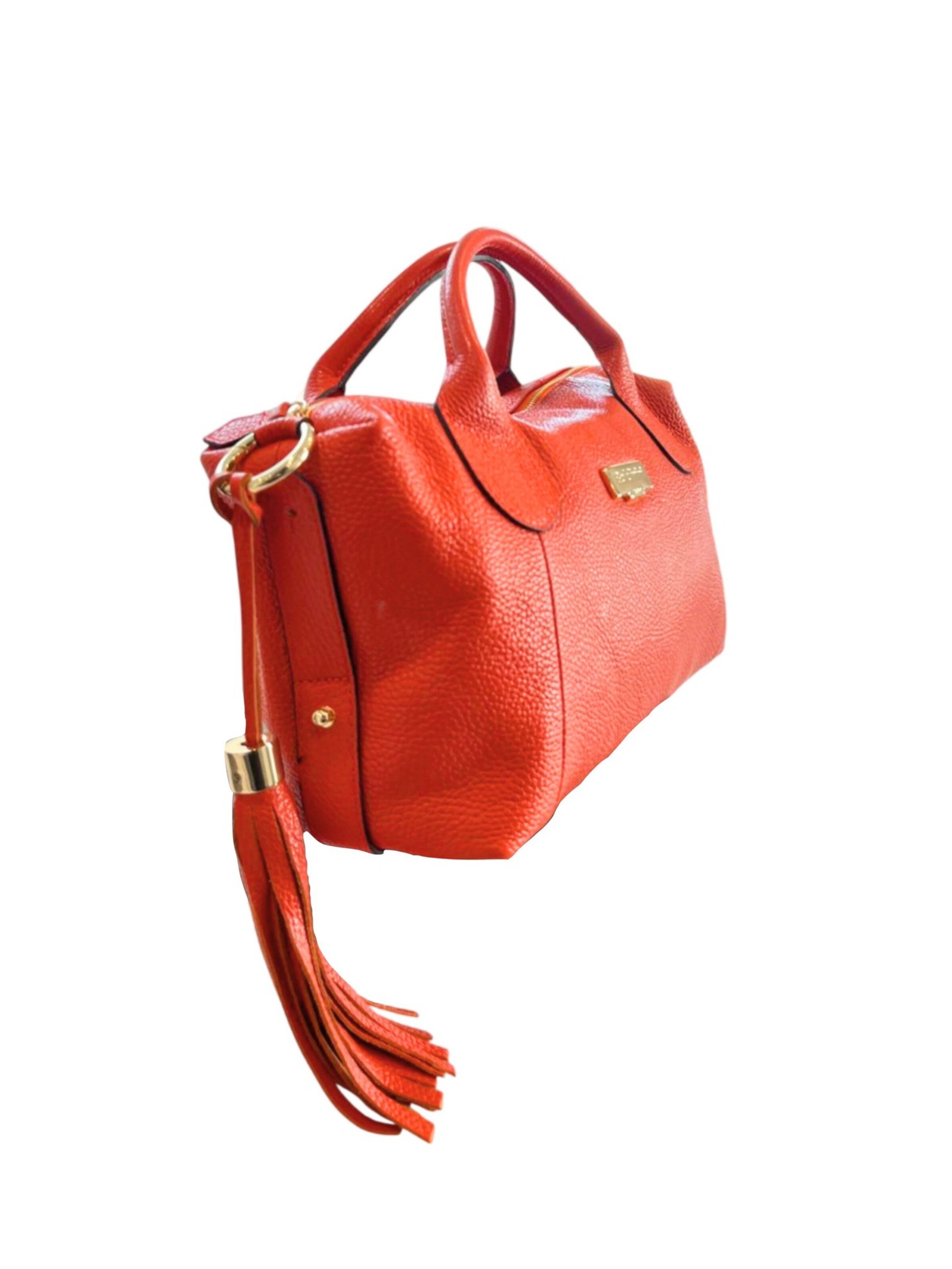 Borsa a mano 'Borsa a Mano Donna Pelle Vacchetta 100% - Modello Lucca Baldinini' di Baldinini Trend in arancione