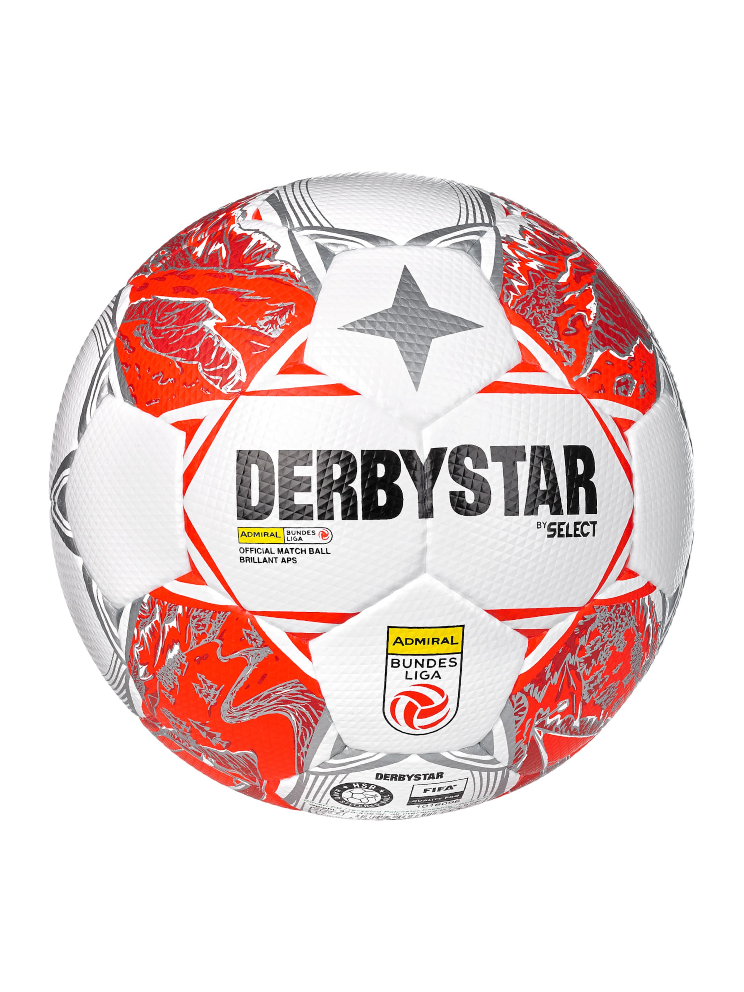 DERBYSTAR Ball in Weiß: Vorderseite