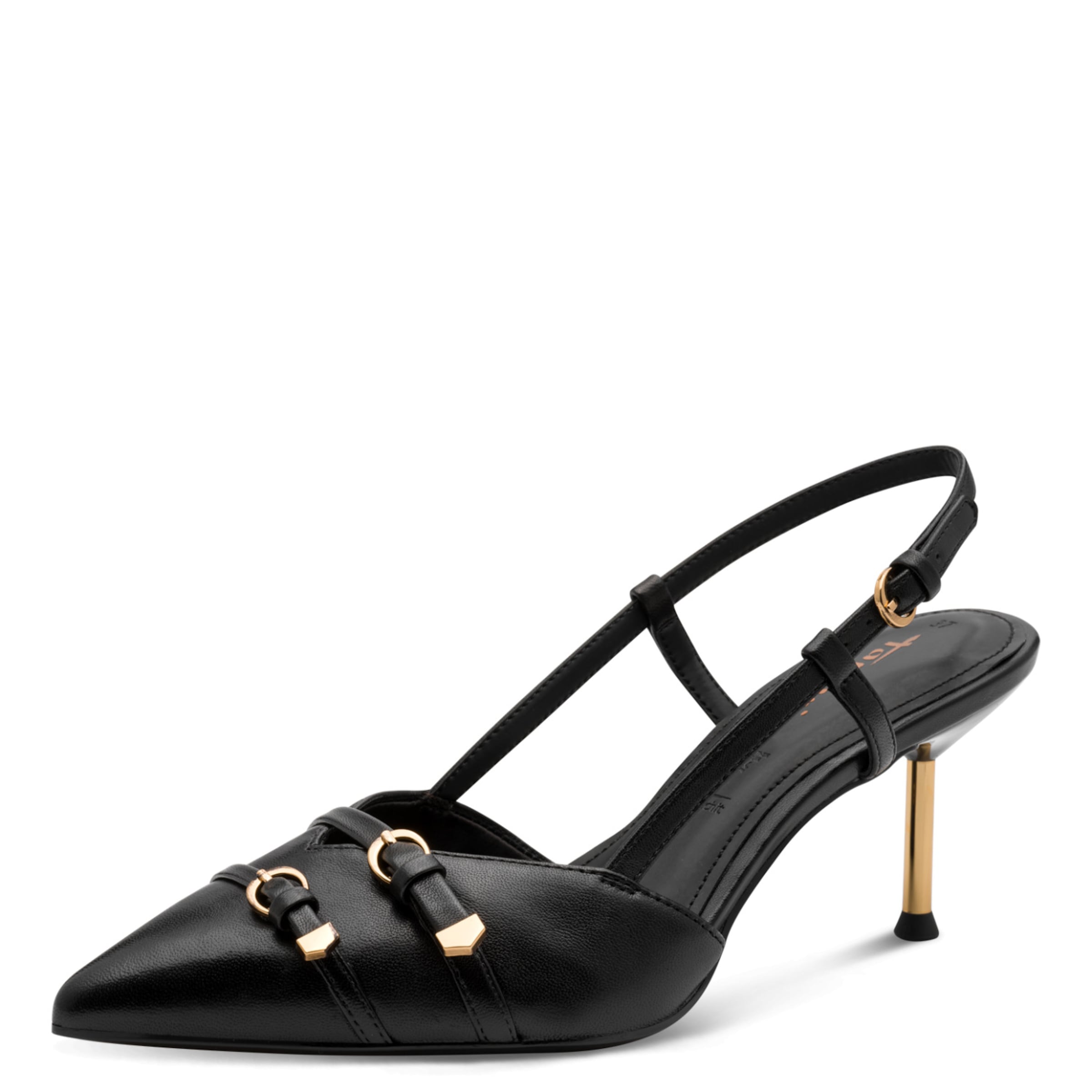 Tamaris Slingback Pumps in Black: front