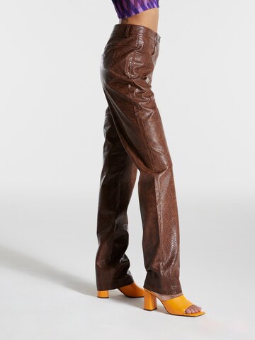 ABOUT YOU x Chiara Biasi Regular Trousers 'Elna' in Brown