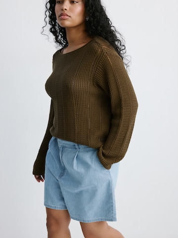 MANGOregular Traperice s naborima 'AMELIE' - plava boja