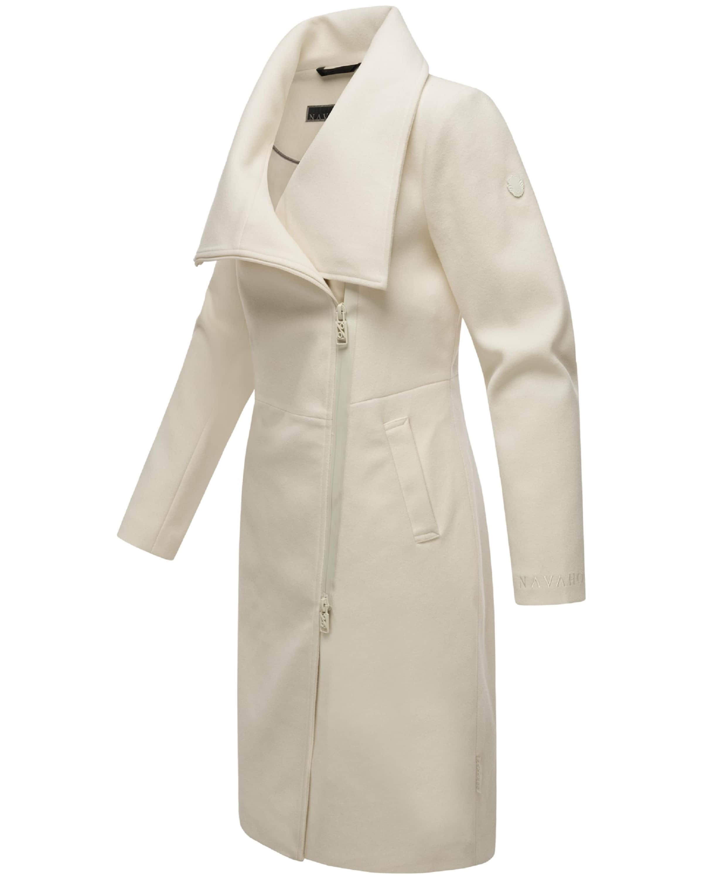 NAVAHOO Ανοιξιάτικο και φθινοπωρινό παλτό 'Samtrose' σε λευκό