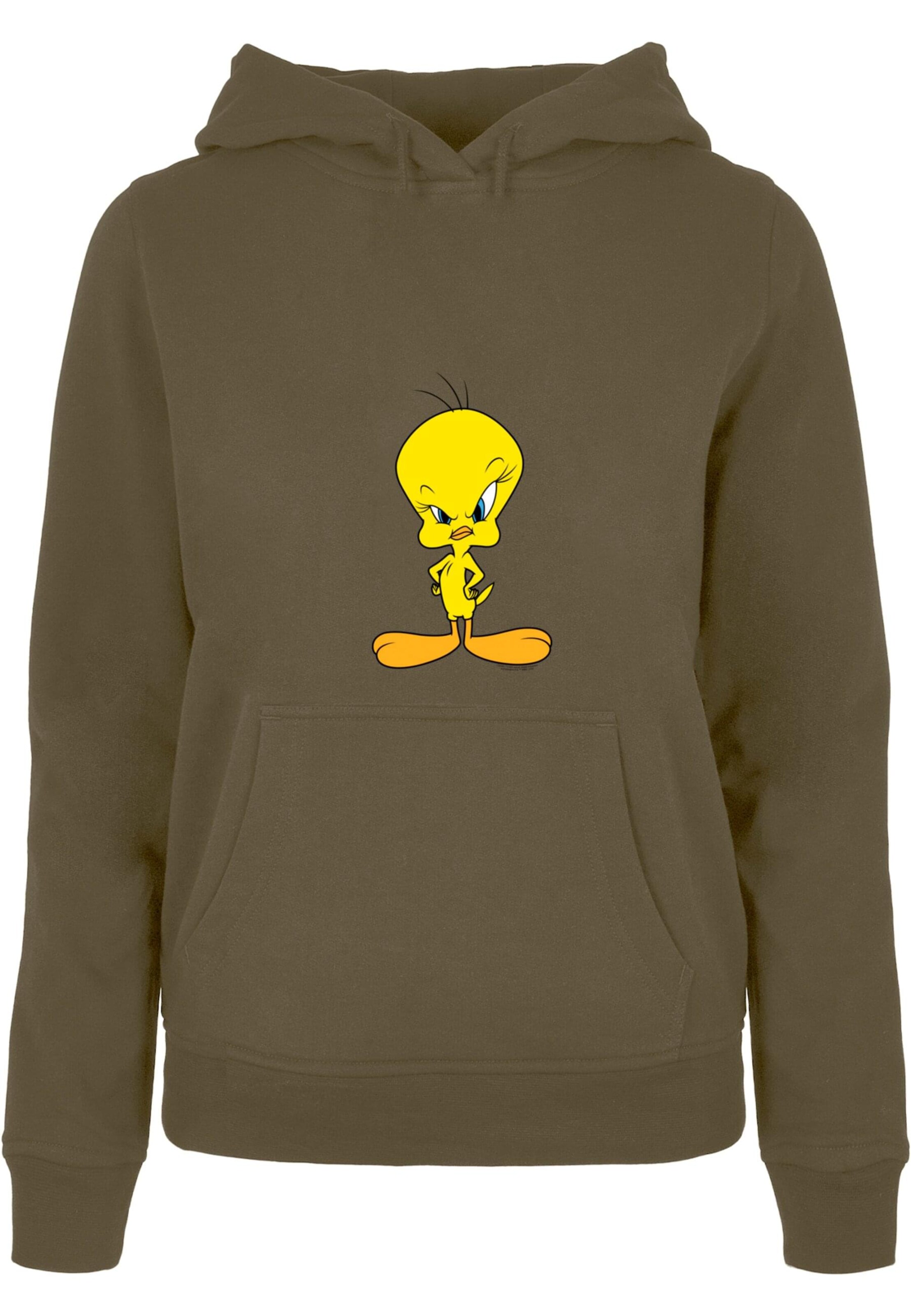 ABSOLUTE CULT Sweatshirt 'Looney - Tunes Angry Tweety' in Green: front