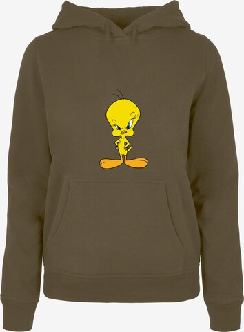 ABSOLUTE CULT Sweatshirt 'Looney - Tunes Angry Tweety' in Groen: voorkant