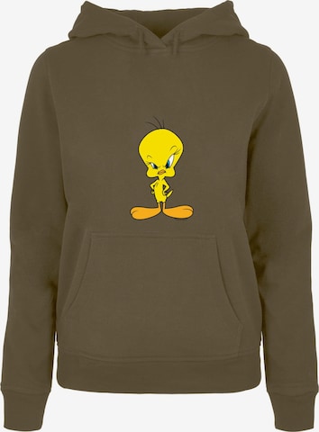 ABSOLUTE CULT Sweatshirt 'Looney - Tunes Angry Tweety' in Green: front