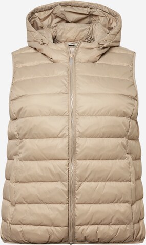 Gilet 'New Tahoe' di ONLY Carmakoma in beige: frontale