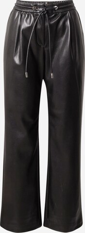 BOSS Loose fit Pleat-front trousers 'Tareta' in Black: front