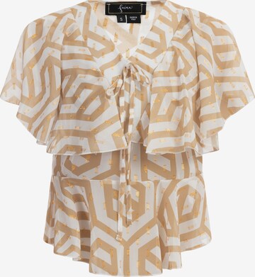 faina Blouse in Beige: voorkant