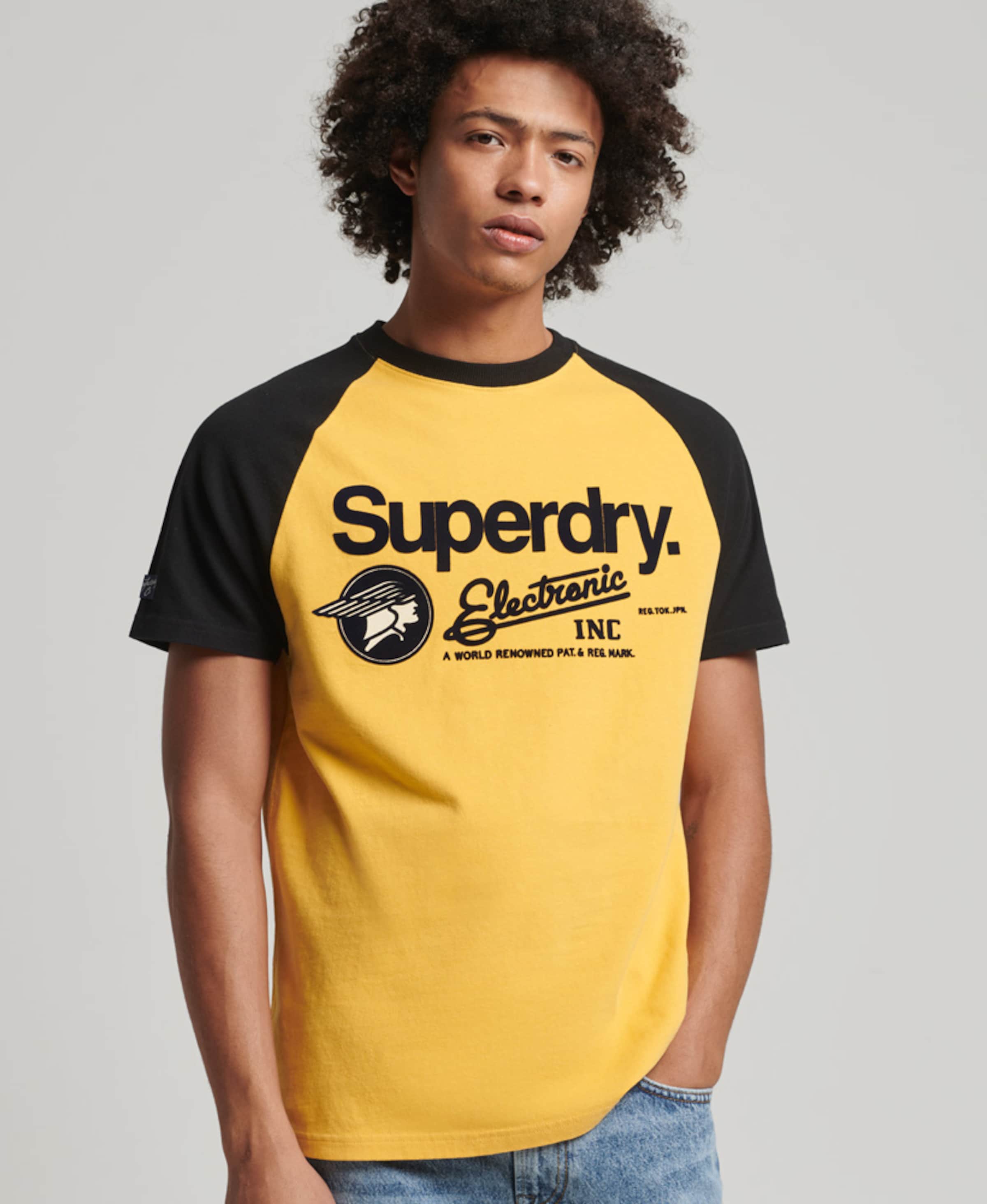 Männer Shirts Superdry Shirt in Gelb - XO48430