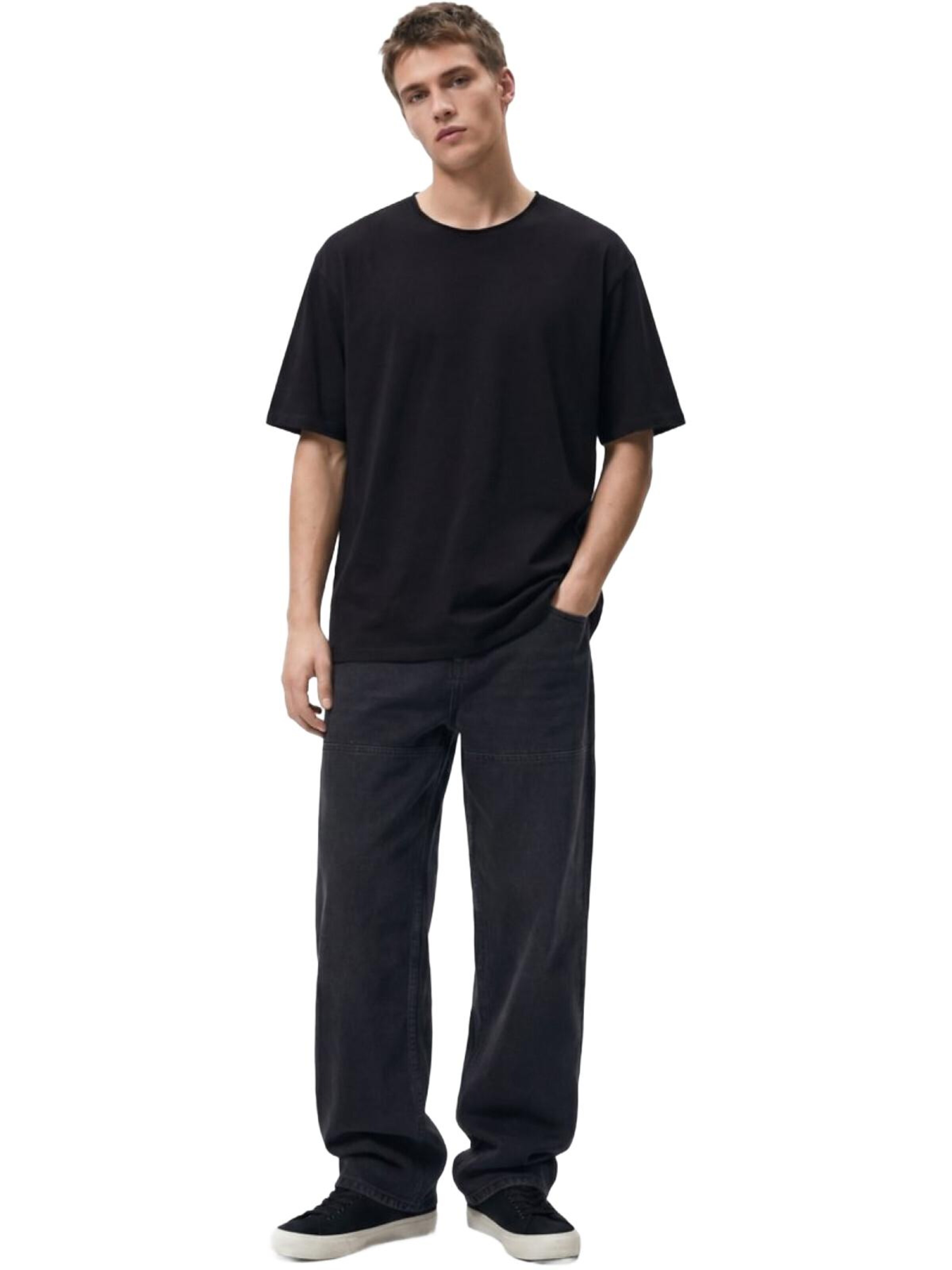 LTB Jeans - Camiseta 'LTB Jeans Herren Basic Kurzarm-T-Shirt' en negro: frente