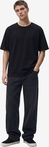 LTB Jeans Shirt 'LTB Jeans Herren Basic Kurzarm-T-Shirt' in Black: front