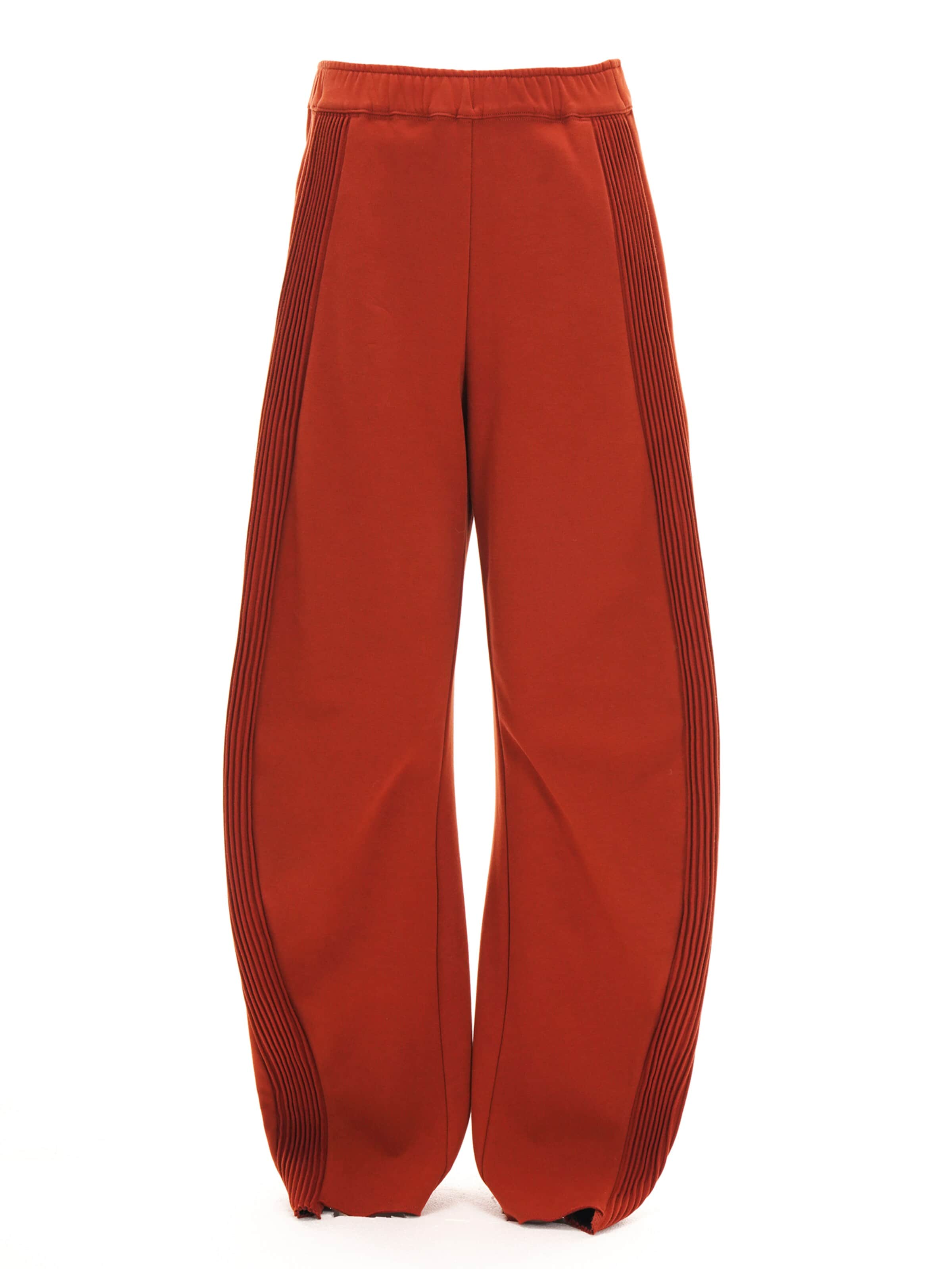 yoligex Loosefit Bukser 'YOLIGEX Lockere Jogpants Orange-Rot mit gerafften Seitenpaneelen' i orange: forside