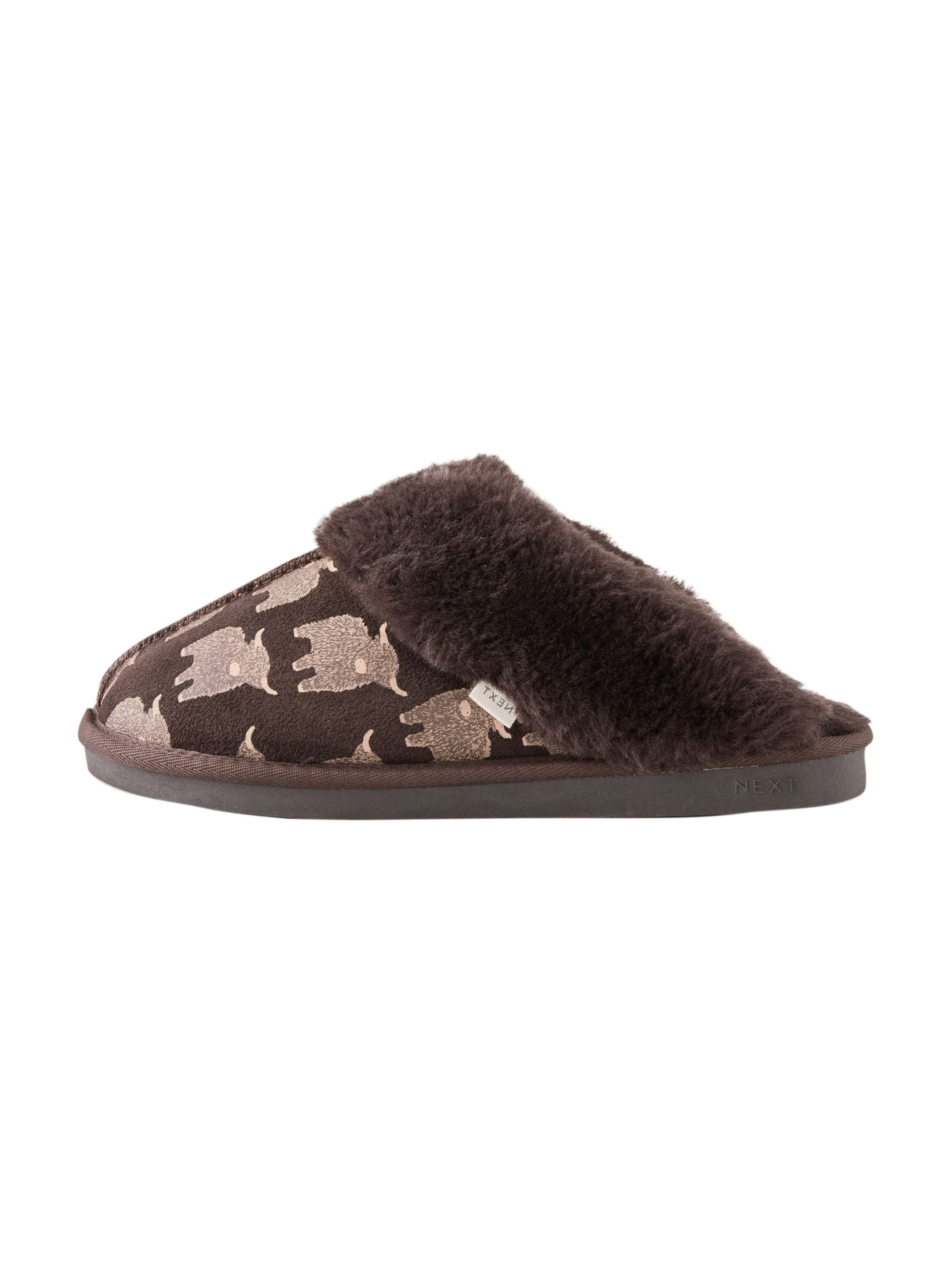 Next - Zapatillas de casa en marrón: frente