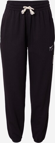 Effilé Pantalon de sport NIKE en noir : devant