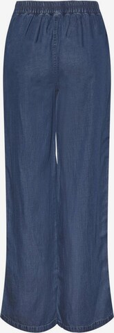 PIECES Wide leg Pants 'Bossi' in Blue