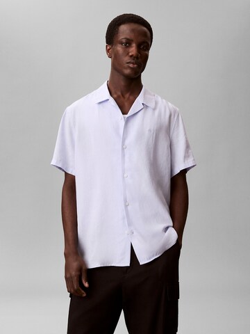 Regular Chemise Calvin Klein en bleu : devant