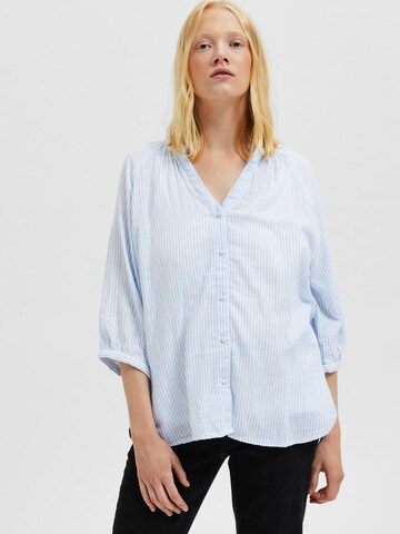 Selected Femme Curve Blouse in Blue