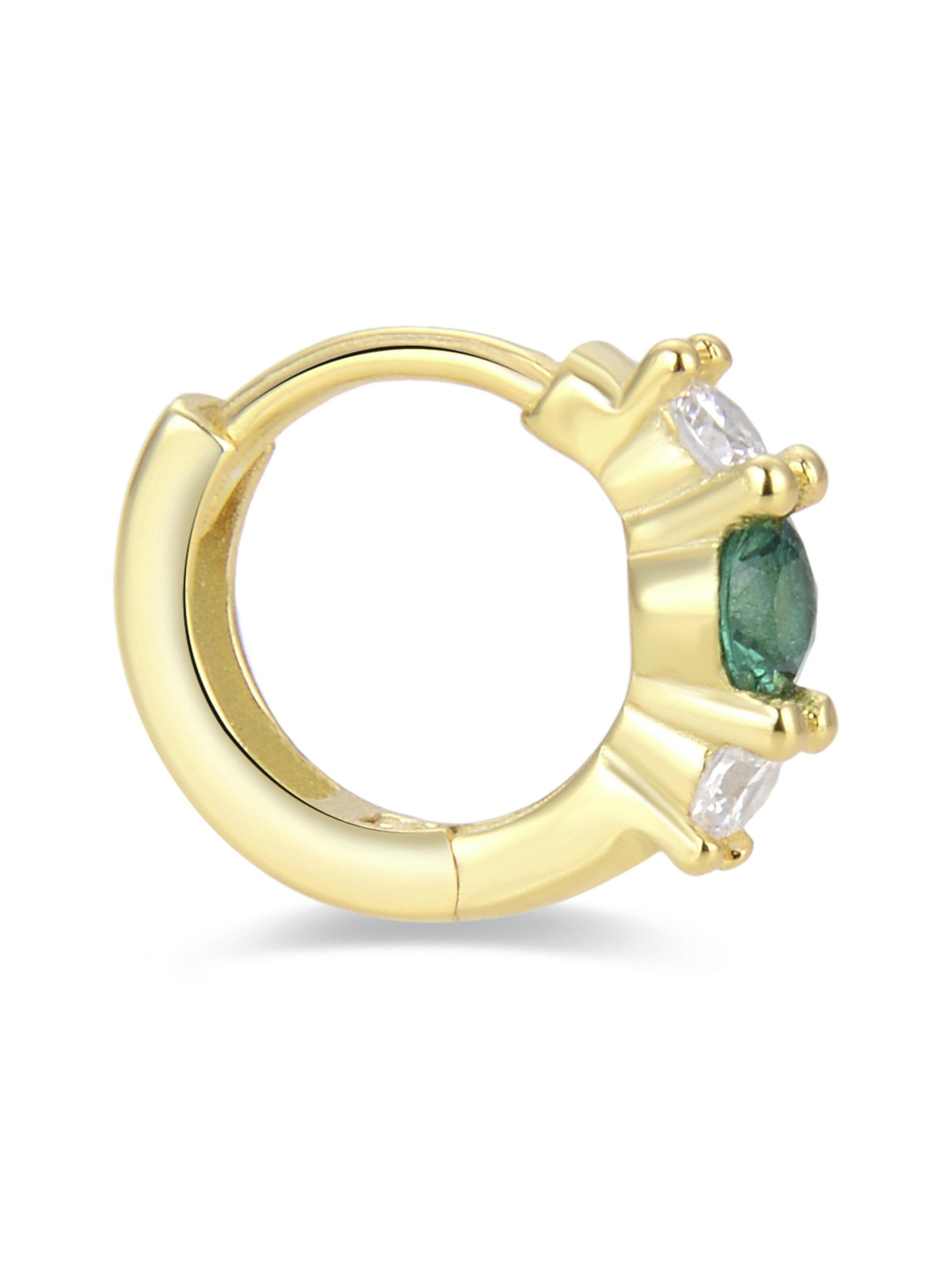 Gioiello per piercing 'Silgren' di Luxenter in verde: frontale